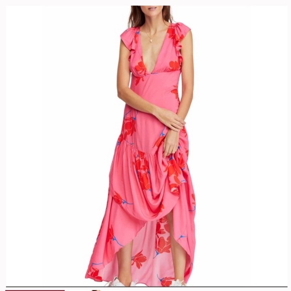 🔥⬇️NWT Free People She's A Waterfall Maxi Dress - Picture 2 of 15
